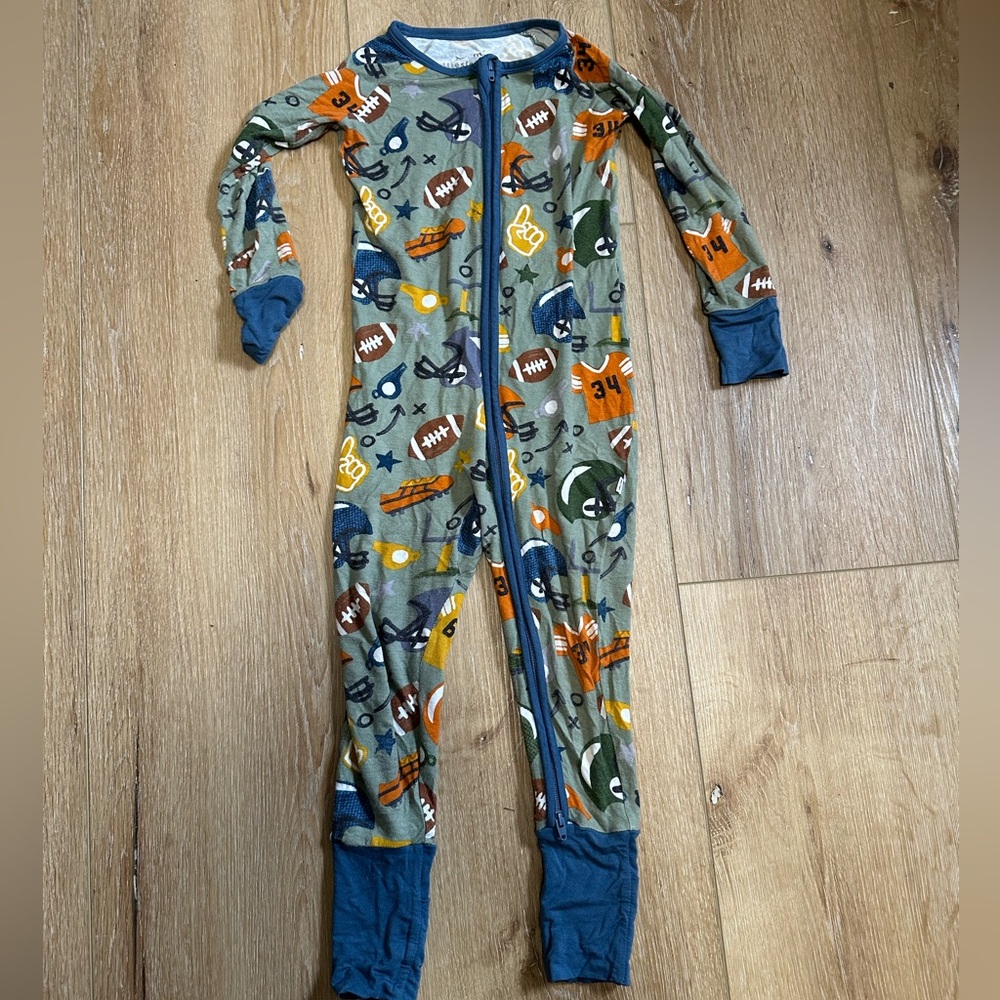 Little Sleepies 18-24mo Touchdown Time- Green and Blue